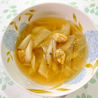 あさりと根菜の生姜スープ